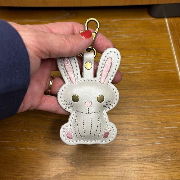 Portland Leather Bunny Charm PLG Woodland Bunnies Bag Charm Keychain Tassel - Picture 4 of 4
